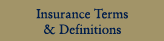 Insurance Terms & Definitions